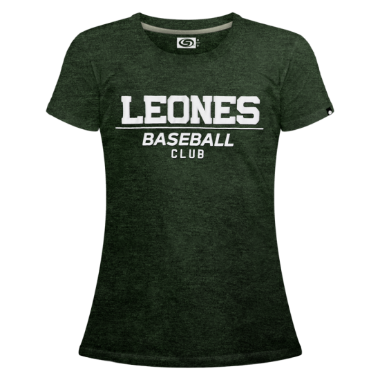 Playera Leones Baseball Verde Dama (CORTE FIT)