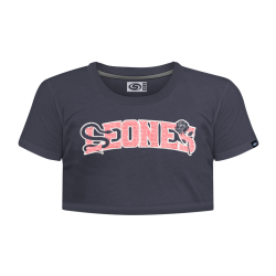 Playera Leones Crop Top Gris Carbón Dama