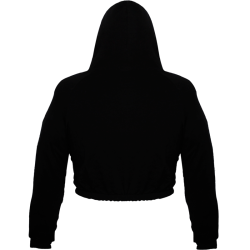 Hoodie Yaquis Crop Top Negro/Dorado Dama