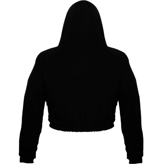 Hoodie Yaquis Crop Top Negro/Dorado Dama