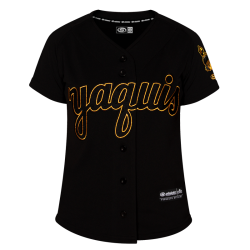 Jersey Yaquis Negro/Dorado Dama 22-23