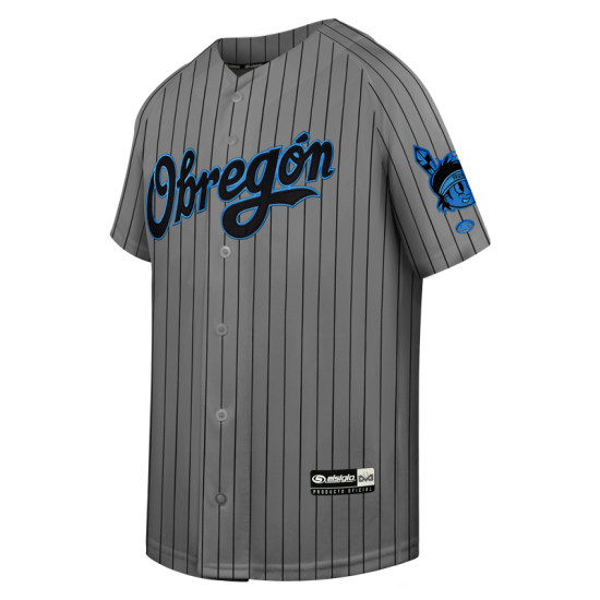 Jersey Yaquis Gris Rayado Infantil 24-25