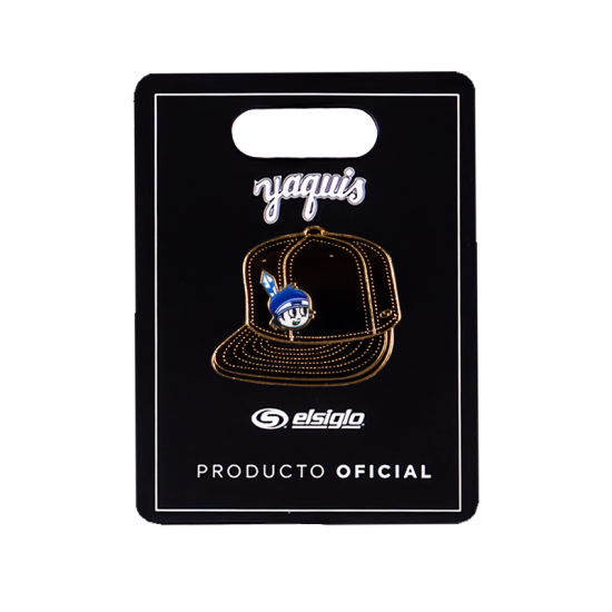 Pin Yaquis Gorra Negra Carita