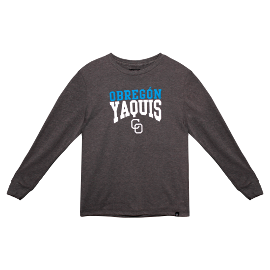 Playera Yaquis M/L Gris Infantil