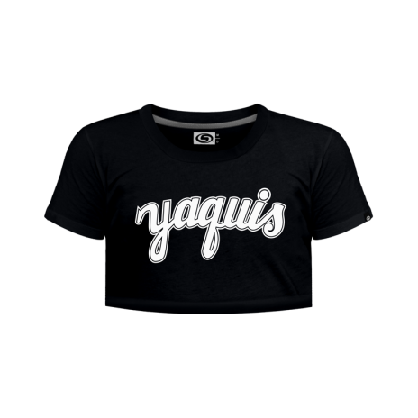 Playera Yaquis Crop Top Negro Dama