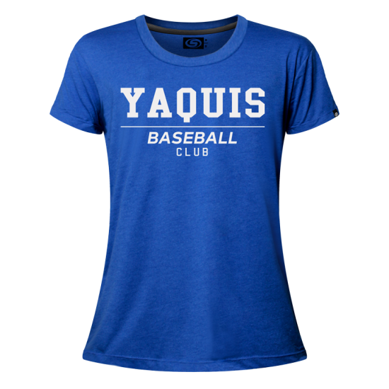 Playera Yaquis Baseball Azul Jaspe Dama