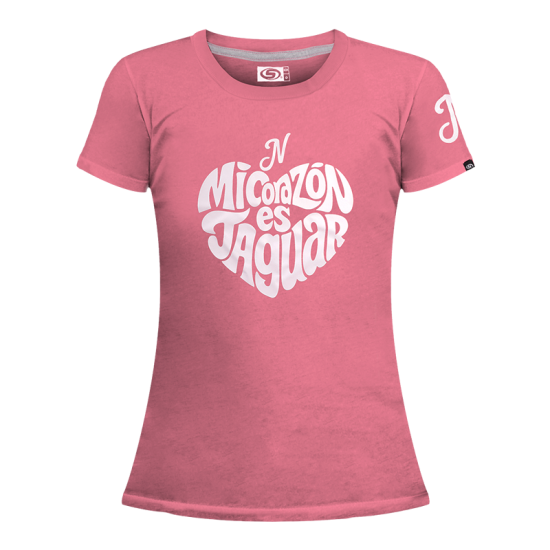 Playera Jaguares Corazón Rosa Dama