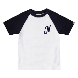 Playera Ranglan Bco/Mno N Infantil