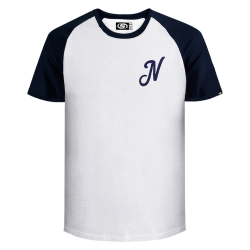 Playera Ranglan Bco/Mno N Adulto