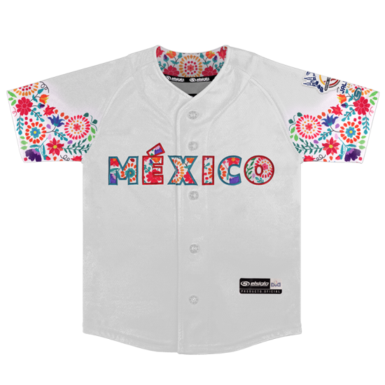 Jersey Serie del Caribe Blanco/Flores Infantil 2026
