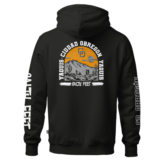 Hoodie Yaquis Negro Obregón Salty Feet Caballero