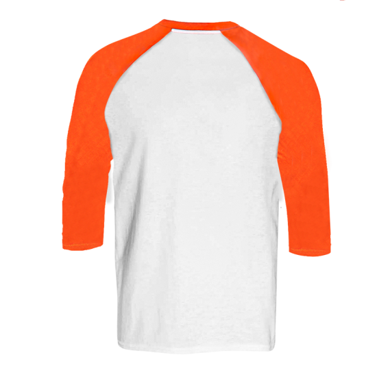 Playera Yaquis Ranglan Obregón Bco/Naranja 3/4 Caballero