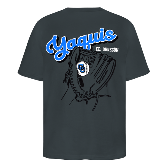 Playera Yaquis Carita Gris Oversize