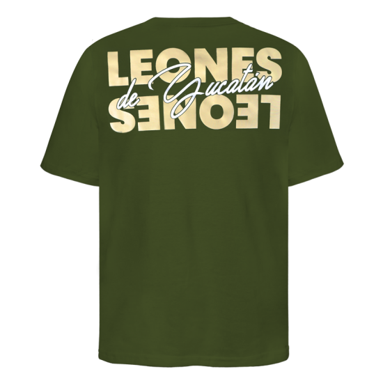Playera Leones de Yucatán Olivo Oversize Caballero